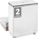 SereneLife Luxury Rectangle Towel Warmer - Spa & Bathroom Heater with Custom Fragrance, Auto Shut-Off, Fits 2 large Towels, Blankets, Bathrobes, PJ's - Perfect Gift for Him & Her (Silver)