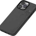 Aulumu A15 Vegan Leather for iPhone 15 Pro Max Magnetic Case [Unique Cooling Window] - Compatible with Magsafe [Metal Individual Buttons] - Black
