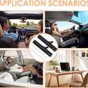 2 x 2 Pcs Car Air Essential Oil Diffuser Vent Clip with 12 Pcs Odorless Refill Sticks, Premium Aluminum Air Freshener Diffuser Suitable for Cars, Office, Kitchen (Black, 2 Pcs)