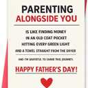 2 x Fathers Day Card for Husband, Fathers Day Gift from Wife, Heartfelt Father's Day Card for Partner, Co Parenting Greeting Card, Happy Fathers Day Card for Dad