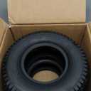 MaxAuto 2 Pcs 11x4X5 11x4.00-5 Turf Tire for Lawn & Garden Golf Cart Mower, P512 LRA