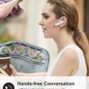 New Bee Bluetooth Earpiece V5.0 Wireless Handsfree Headset with Microphone 24 Hrs Driving Headset 60 Days Standby Time for iPhone Android Samsung Laptop Trucker Driver (White)