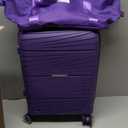 LARVENDER Carry On Luggage 22x14x9 Airline Approved, 20 Inch Hardshell & Lightweight PP Carry On Suitcase for Women with Spinner Wheels TSA Lock, Grape Purple (3 Piece Set (20/DB/TB))