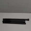 MEXAU Black Shower Curtain Rod 30 To 64 Inch Tension Shower Rod For Bathroom 7/8" Adjustable Spring Curtain Rod No Drilling Spring Curtain Rod Black Tension Tension Rods for Windows Doorway Closet