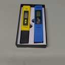 VIVOSUN Digital pH and TDS Meter Kits, 0.01pH High Accuracy Pen Type pH Meter ± 2% Readout Accuracy 3-in-1 TDS EC Temperature Meter for Hydroponics, Pool and Aquarium, Yellow Blue, UL Certified