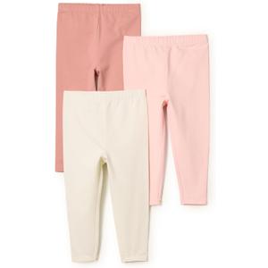 Amazon Essentials Baby-Girls Legging (3T, Ivory/Pink/Terracotta)