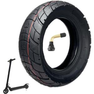 80/65-6 10x3 255x80 Off Road Tubeless Tire, 10 Inch Electric Scooter Replacement tire, With Tire Air Valve, for Nanrobot D4+/D5+/D6+/Apollo Pro/Varla Eagle One Electric Scooter