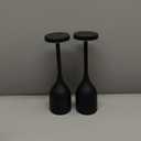 Rechargeable Table Lamps Cordless 2 Pack, 5000mAh Battery Operated LED Table Light,3-Color Stepless Dimming Portable Table Light Waterproof for Bedroom/Couple Dinner/Desk(Black)