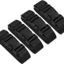 Vigorport Utility Straps with Quick Release Buckle,Nylon Backpack Accessory Sleeping Bag Strap,1.25"*72" Adjustable for Hiking,Travel,Outdoor Sports-4 Pack(Black)