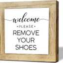 Please Remove Your Shoes Off Front Door Sign, Farmhouse Furniture Welcome to Decor, No Shoes Sign For House, Home Shelf Decoration, Welcome Decor, New Home Housewarming Gift