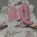 BOMOLOUR Infant Car Seat Insert with Removable Cushion for Baby Preemie Newborn Infant, Reversible carseat Insert Head Body Support Fits for Stroller, Baby Swing, Rocker, Bouncer, Bassinet - Pink