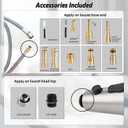Stainless Steel Kitchen Faucet Head Replacement Set Compatible with Moen/Delta/Kohler/Grohe/Hansgrohe, Pull Down Kitchen Sink Sprayer Set, 67in Hose and 14.1oz Weight Ball, Brushed Nickel
