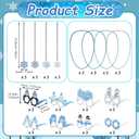 48pcs Winter Party Favor Snowflake Winter Wonderland Party Decorations Snowman Bear Penguin Paper Eyeglasses Bead Necklaces Supplies Photo Booth Props for Holiday Shower Birthday