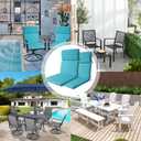 Outdoor Patio Chair Cushions Set of 2, Water Resistant Adirondack Chair Cushions 44 x 21 in, All Weather Seating Cushions for Outdoor Furniture