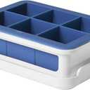 OXO Good Grips Covered Ice Cube Tray (Large Cube), Dark Blue