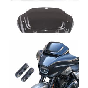 Windshield for Street Glide 2024-up, 8" Wave Wind shield Windscreen Air Deflector for Harley CVO Street Glide CVO FLHX FLHXSE FLHXU FLHXLSE 2023-2026 Accessories,Smoked