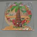3-Tier Cupcake Stand - Palm Tree Party Decor for Luau, Hawaiian & Tropical Themed Events - Multi-Colored Cardboard Tiered Tray for Beach & Pool Party Decorations (Green)