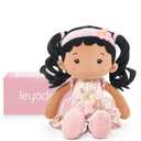 LeyaDoll Soft Baby Doll Toys (12''), My First Baby Rag Doll for 1 Year-Old Girl Birthday Gift,Christmas Plush Toys Gift for Toddler Kids Infants Daydream-Princess Petal-Tanned