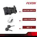 FEXON Ignition Switch & Ignition Lock Cylinder with 2 Keys Compatible with 1997-2005 Chevy Malibu Impala Monte Carlo Olds Alero Grand Am Repalces 12458191 22599340