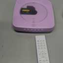 CD Player Portable Bluetooth Rechargeable: CD Players for Home Kegaudio 1800mAh Desktop Wall CD Player with Speakers with Dust Cover FM Radio USB Remote Control (Purple)
