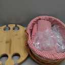 Family Picnic Basket for 4 with Table and Blanket Collapsible Cooler Bag Insulated Picnic Set for Beach Picnic Hamper Picnic Date Essentials for Outdoor Picnic Accessories