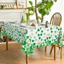 Horaldaily St. Patrick's Day Tablecloth 60 x 104 Inch Rectangular Green
