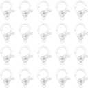uxcell 100 Pcs Hard Plastic Lobster Claw Clasps Lanyard Snap Clip Hooks for Keychain Clip Backpack Chain Key Ring DIY Handmade Crafts, Transparent