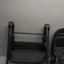 Baby Stroller, 2 in 1 Newborn Stroller Convertible Bassinet for Infant Toddler Pram with Footmuff (Black)