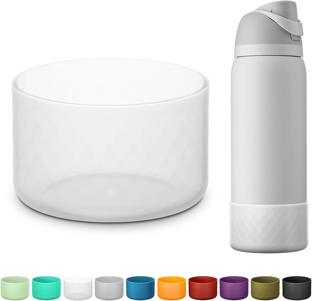 Silicone Boot for Owala Water Bottle 24 oz 32 oz 40 oz, Anti-Slip Protective Sleeve for FreeSip/Twist/Flip Stainless Steel Water Bottles Accessories (clear)