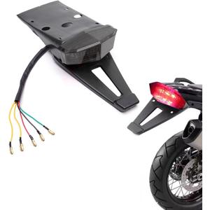 Integrated Motorcycle Tail Light LED Dirt Bike Brake Turn Signal Light 10 LEDs Rear Fender Lamp for Hard Enduro Trail Riding & Single-Track Off-Road Riding