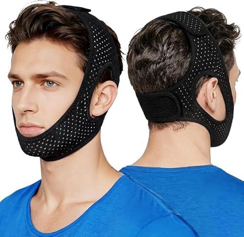 Anti Snore Chin Strap, Chin Strap for Sleeping - Simple and Effective Stop Anti Snoring Devices, Comfortable & Adjustable Snoring Solution, Suitable for Men and Women-QFBT11