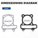 Mokuo GY6 200cc 170CC Complete Long Case Engine Gasket Kit Compatible with Chinese GY6 4-Stroke 152QMI 157QMJ Engine Scooter Moped ATV Go Kart,61mm Cylinder Gasket