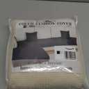 Couch Cushion Covers for Sectional Sofa L Shape Washable Separate Seat Chaise Couch Cover Stretch Sofa Slipcovers with 2 Pcs Pillowcases(2 Seater + 1 Chaise, Natural)