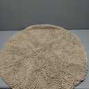 OLANLY 30-inch Round Bathroom Rugs, Extra Soft and Absorbent Chenille Bath Rugs, Quick Dry Machine Washable Bath Mats for Bathroom Floor, Tub and Shower, Home Decor Accessories, Beige