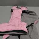 QBLEEV Dog Coat for Large Dogs, Winter Warm Fleece Vest, Waterproof & Windproof with Adjustable Fit, Built-in Harness, Reflective Trim & Zip-Up for Safe Cozy Walks  Pink, XL, for Pitbull, Boxer