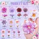 Geosar Artificial Flowers Bulk Mini Silk Flower for Crafts Fake Small Flowers Heads Floral Arrangement Decor for Spring DIY Wreath Wedding Bouquet Decoration(Purple,Coquette Style)