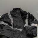 toolant 100% Waterproof Safety Jackets for Men, Hi Vis Reflective Work Jackets, Construction Rain Coats for Cold Weather (XX-Large, Black)