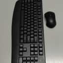 Wireless Keyboard and Mouse Combo, Full-Sized 2.4GHz Wireless Keyboard with Comfortable Palm Rest and Optical Wireless Mouse for Windows, Mac OS PC/Desktops/Computer/Laptops (Black)