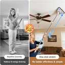 Wall Cleaner Mop with Long Handle, Wall Duster with Extension Pole, 3-in-1 Wall Cleaner, Dust Mop with 5 Reusable Pads