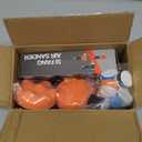 SI FANG 1'' 2'' 3'' Mini Random Orbital Air Sander Kit, High Speed Pneumatic DA Sanders Polisher for Auto Body Work, Includes 27Pcs 1/2/3in Polishing Sponge & Wool Pads, 15Pcs Sandpapers (Black)