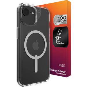 ZAGG Crystal Palace Snap Case for iPhone 16e/ 15/14/ 13 - Crystal Clear, 13ft Drop Protection, Magnetic, Anti-Yellowing, Graphene Reinforced, Wireless Charging Compatible, Anti-Scratch