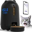 PAPIFEED Automatic Cat Feeder with App Control, 2.4G WiFi Auto Cat Food Dispenser, 3L Cat Feeder Automatic with Dual Power Supply, Easy-Clean Design for Cats & Small Dogs (Black)