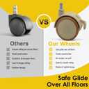 2" Stem Casters Replacement Casters 4Pcs Threaded Swivel Furniture Caster Wheels with Brakes 90Lbs (M6-1.0x15mm)