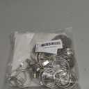 40 Pack Openable Curtain Rings with Clips Metal Hangers Ring, Drapery Clips Hooks, Decorative Curtain Rod Clips Hangers 1.5 Inch Interior Diameter Eyelets(Silver,1.5")