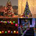 Solar String Strawberry Lights Outdoor 2 Pack 200 LED 80Ft Multi-Color Christmas Fairy Lights with 8 Lighting Modes, Waterproof Solar Lights Outdoor for Garden Christmas Wedding Xmas Tree Decoration