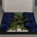 20PCS Artificial Dusty Blue Roses, 3.9'' Silk Flower Head Fake Blue Rose with Long Stems, Realistic Faux Roses Bouquet for Mother's Day DIY Wedding Home Party Office Decoration