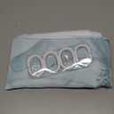 Teal Blue and Grey Boho Watercolor Floral Shower Curtain, Ink Painting Style Blossom & Leaf Shower Curtains for Chic Elegant Bathroom, Artistic Fabric Cloth Flower Shower Curtain, 72x72