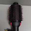 Hair Dryer Brush Blow Dryer Brush in One, Upgraded 4 in 1 Hair Dryer and Styler Volumizer with Negative Ion Anti-frizz Ceramic Titanium Barrel Hot Air Hair Straightener Brush (Black/Pink)