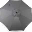 Sfmora 9ft Patio Umbrella Replacement Canopy for 8 Ribs, Outdoor Umbrella Canopy ONLY, Market Umbrella Top, Water-Resistant & UV-Protective