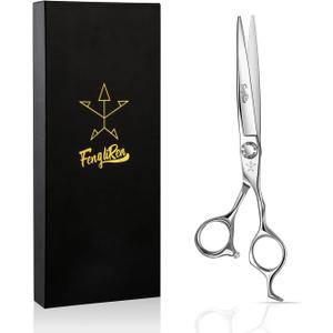 High-end Professional Extremely Very Sharp Barber Hair Cutting Scissors Hairdresser Shears For Hair 6.5 Inch Haircut Scissor Made Of Stainless Steel Alloy For Hairdressing Salon and Home Use